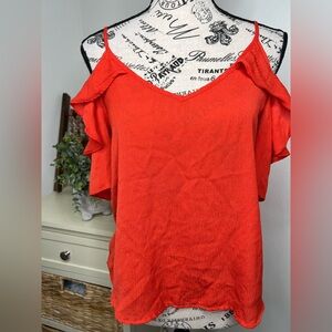 Mine Cold Shoulder Ruffle Top